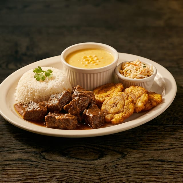Stewed Meat/ Carne Guisada.
