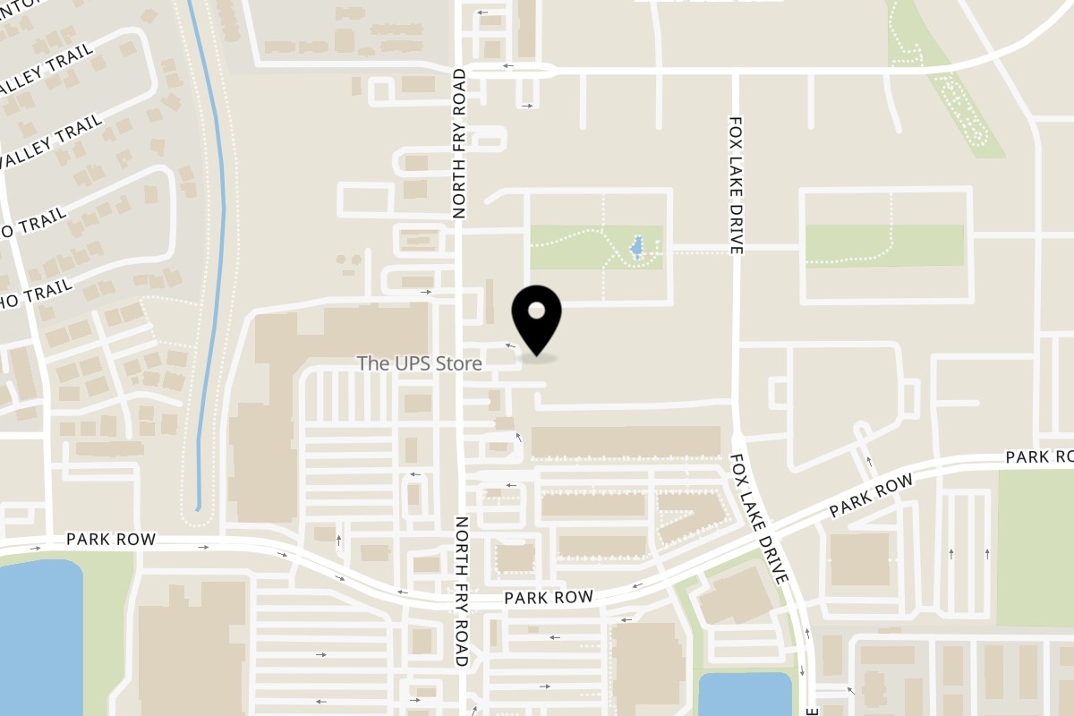 Map showing the location of Mama Rosa Kitchen on 1810 Fry Rd in Houston