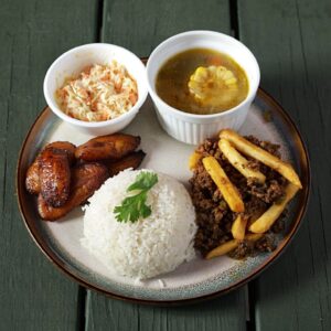 Ground beef with french fries